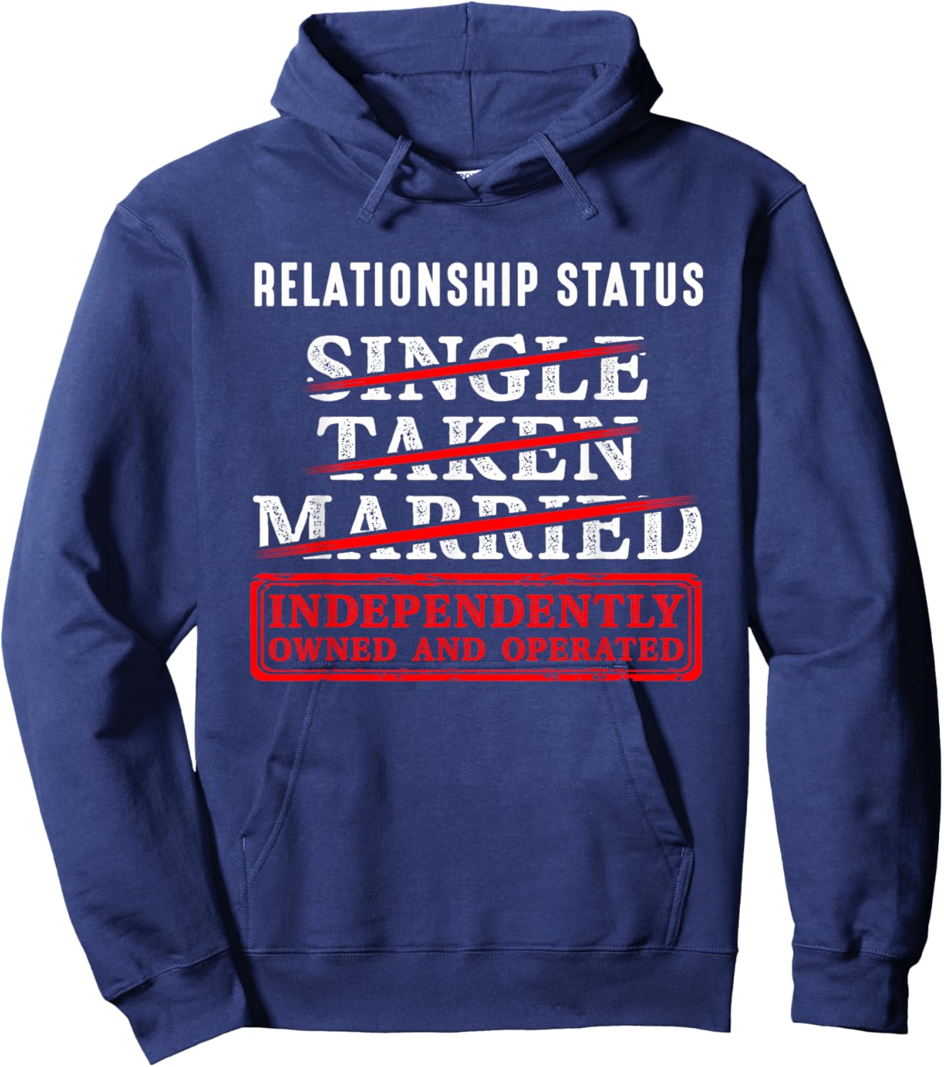 Relationship Status Independently Single Divorced Ex Wife Hoodie - Hoodie | Navy