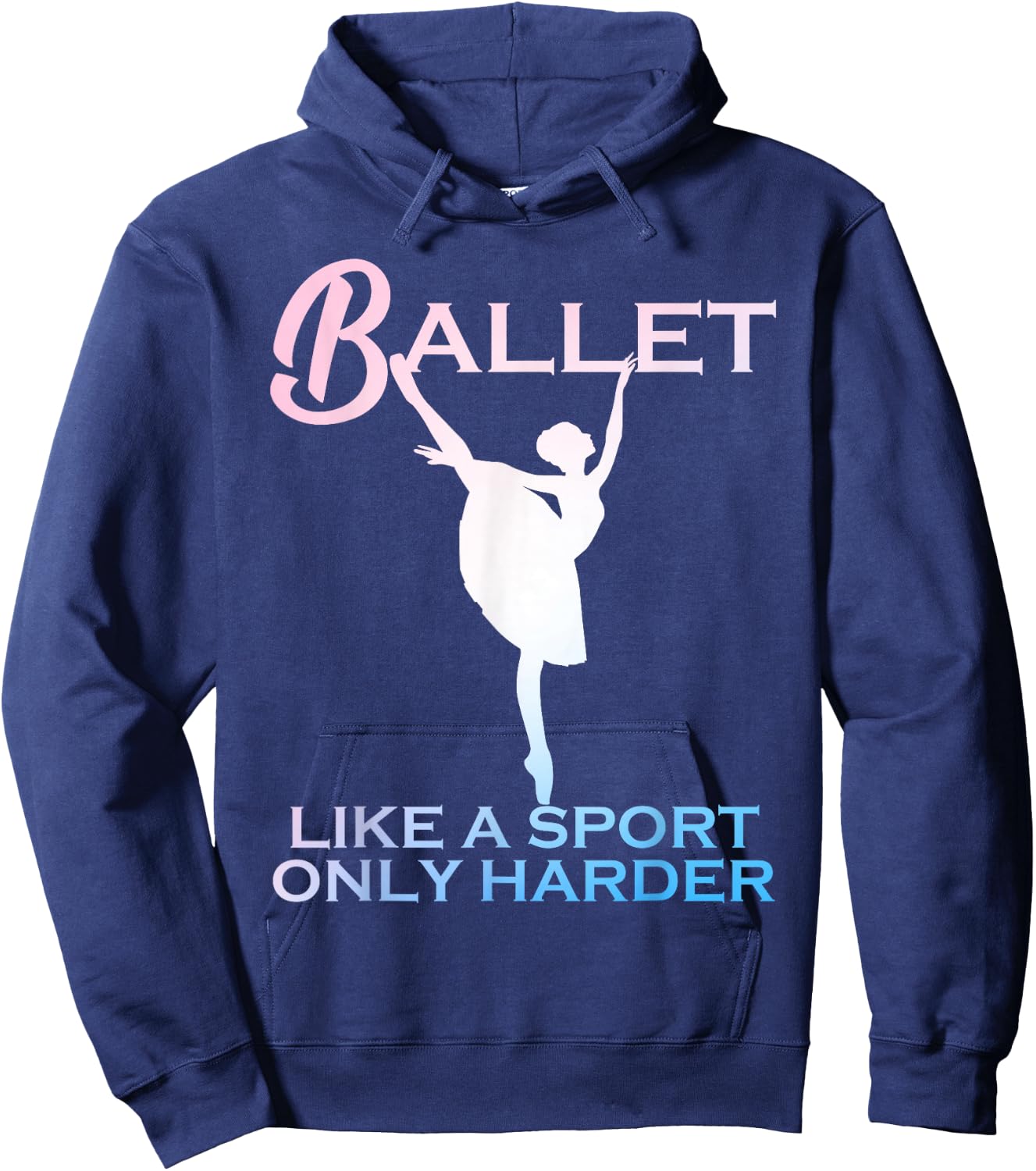 Funny Ballet Art Girls Ballet Recital Ballerina Hoodie - Hoodie | Navy