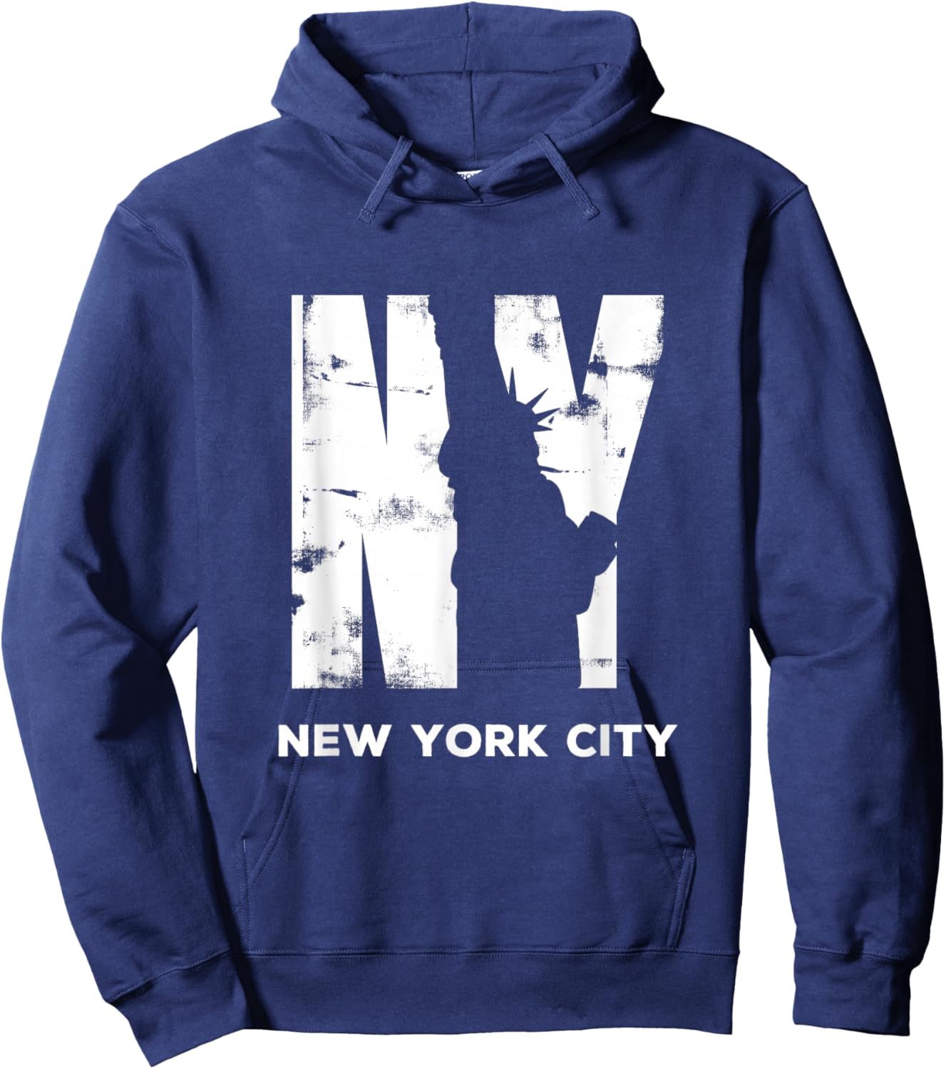 Vintage New York City NYC Statue of Liberty Hoodie - Hoodie | Navy