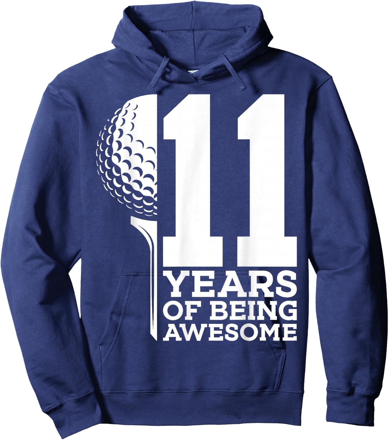 11 Years of Being Awesome Golf 11th Birthday Hoodie - Hoodie | Navy