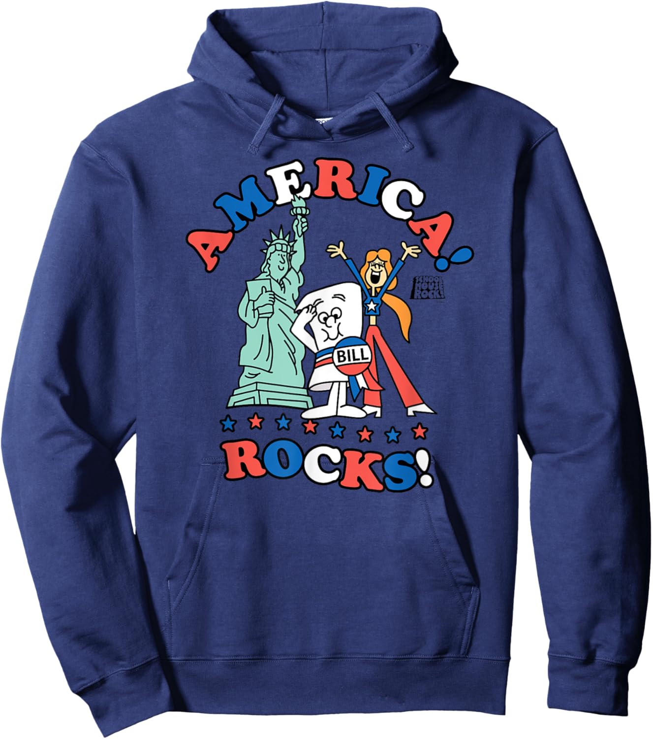 Schoolhouse Rock America Rocks Flag Hoodie - Hoodie | Navy