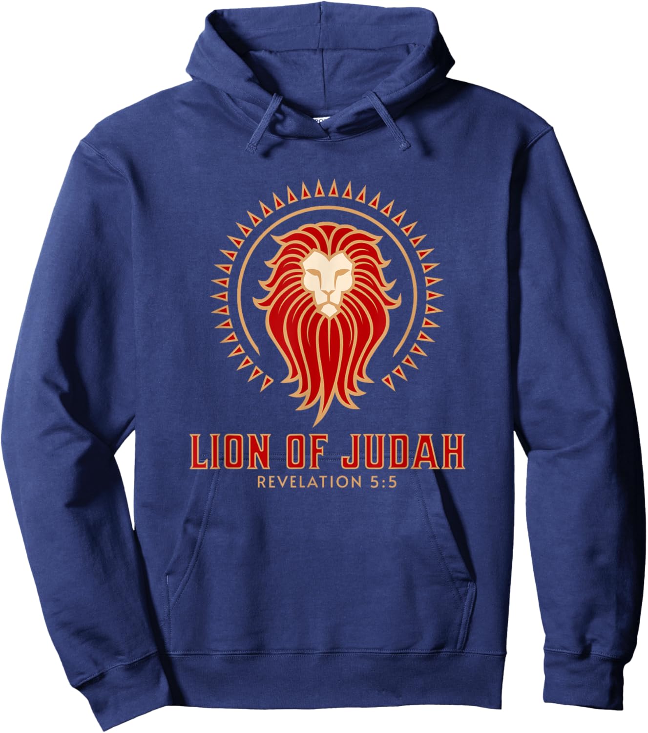 Lion of Judah / Revelation 5:5 / Jesus Savior Of The World Hoodie - Hoodie | Navy