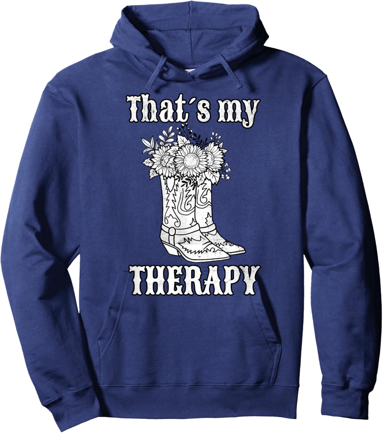 Western Riding Western Rider Riding Cowgirl Retro Vintage Hoodie - Hoodie | Navy