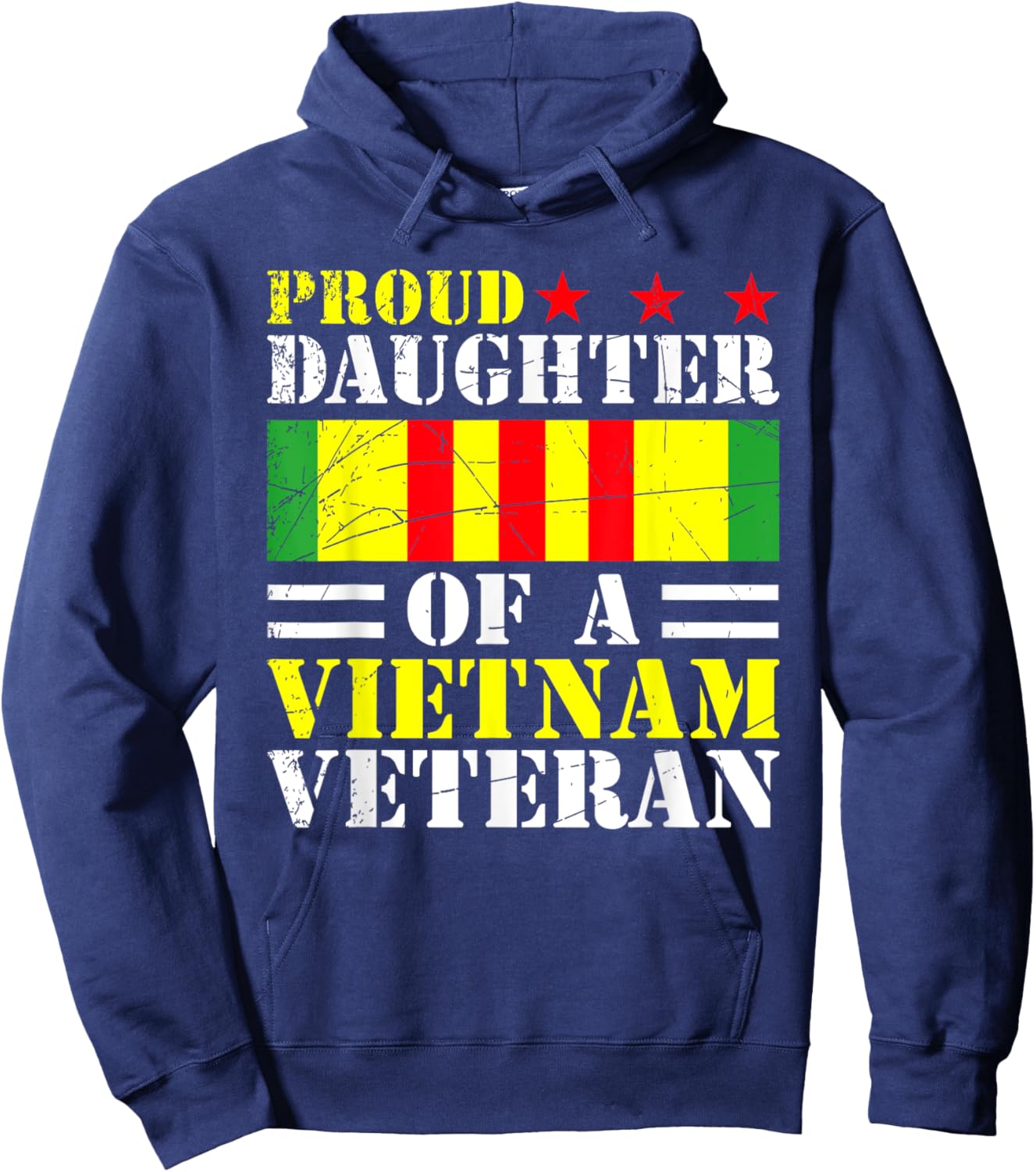 Patriotic Soldier Daughter United States Vietnam Veteran Hoodie - Hoodie | Navy