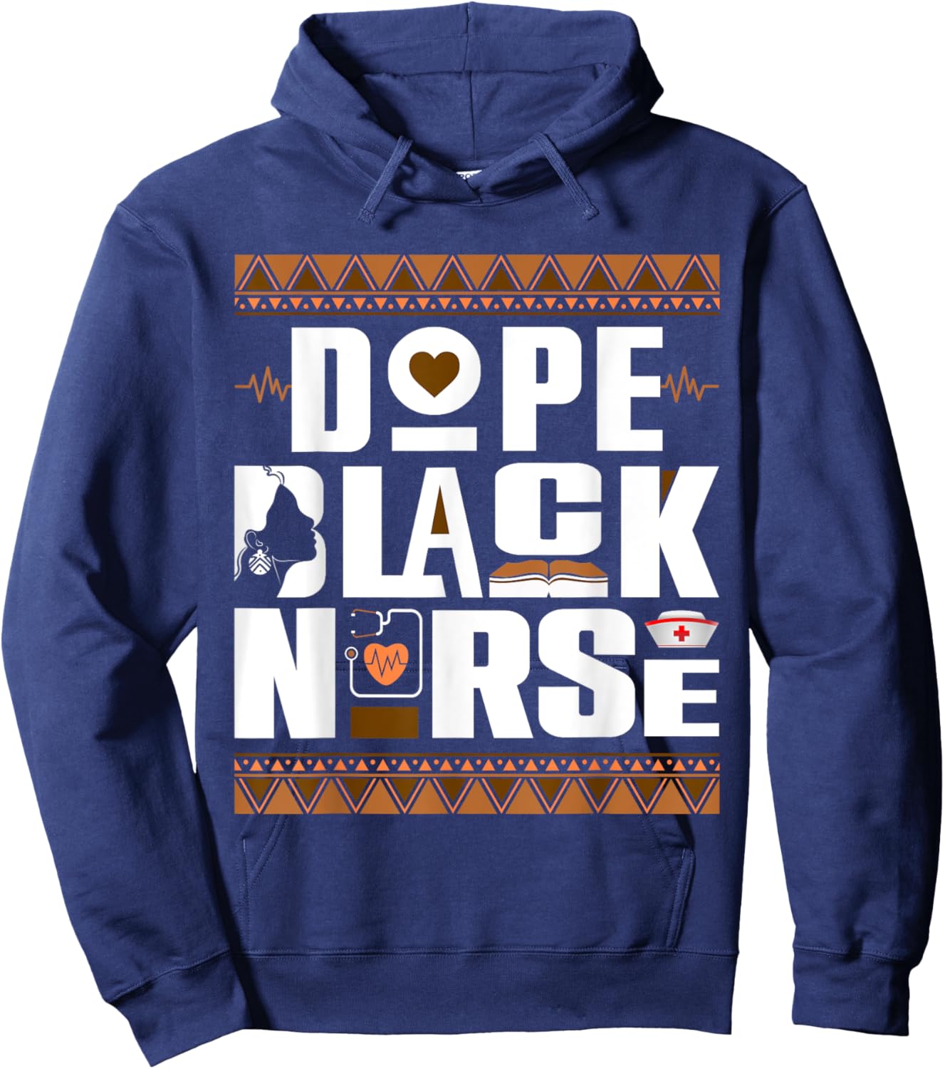 Unapologetically Dope Black Nurse Melanin Pride Nursing Hoodie - Hoodie | Navy