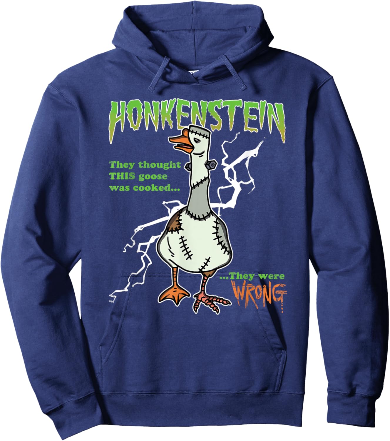 Honkenstein Funny Halloween Goose Meme Honkus Ponkus Parody Hoodie - Hoodie | Navy
