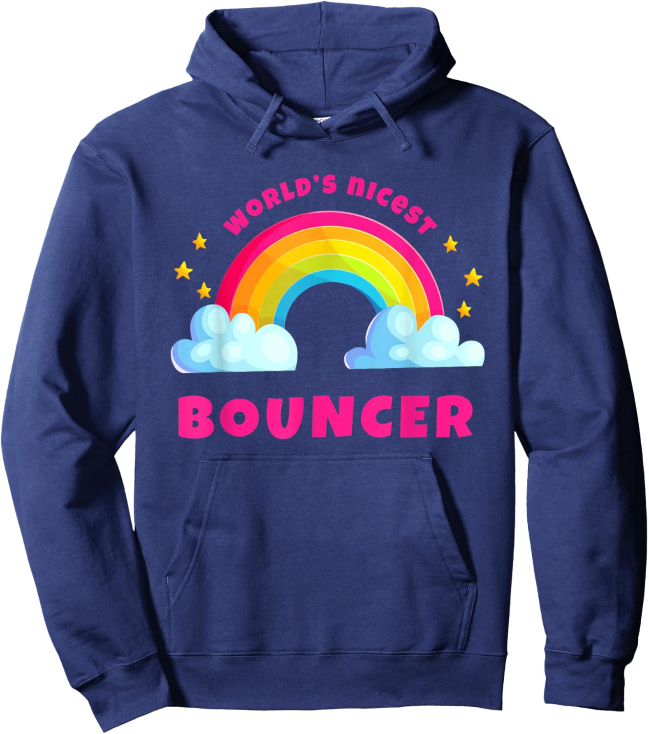 World's Nicest Bouncer Shirts | Sarcastic Retro Bouncer Hoodie - Hoodie | Navy