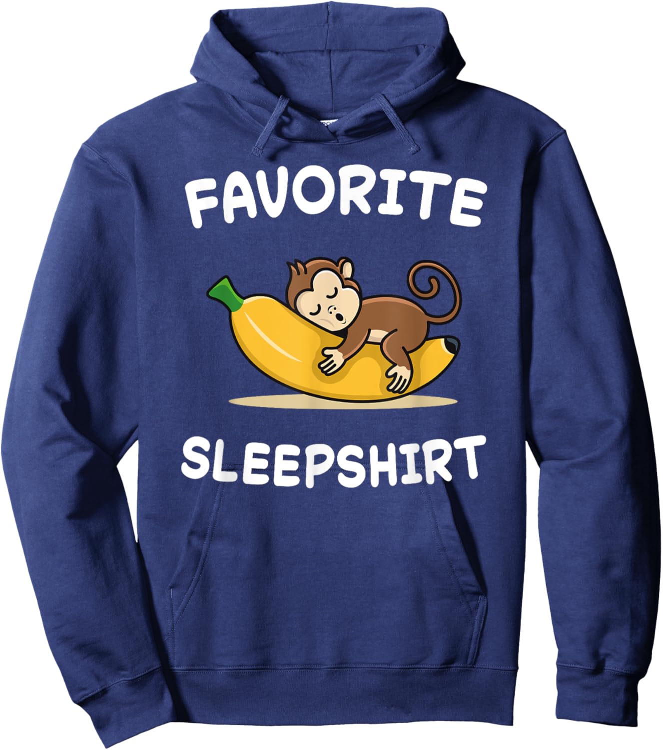 Monkey Monkeys Nap Sleeping Sleep Pajamas Pajama Hoodie - Hoodie | Navy