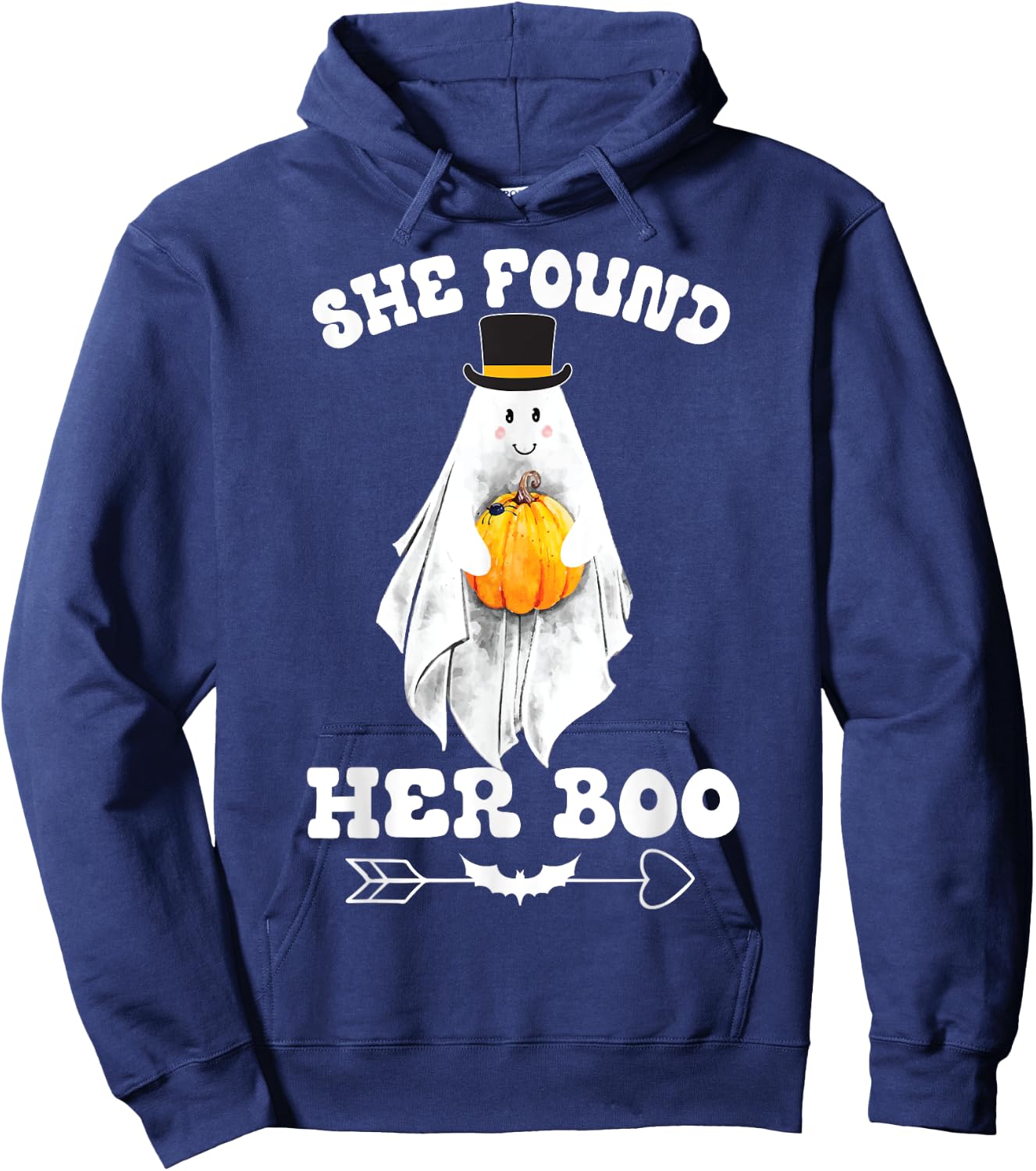 I Found My Boo She Found Her Boo Funny Couples Halloween Hoodie - Hoodie | Navy
