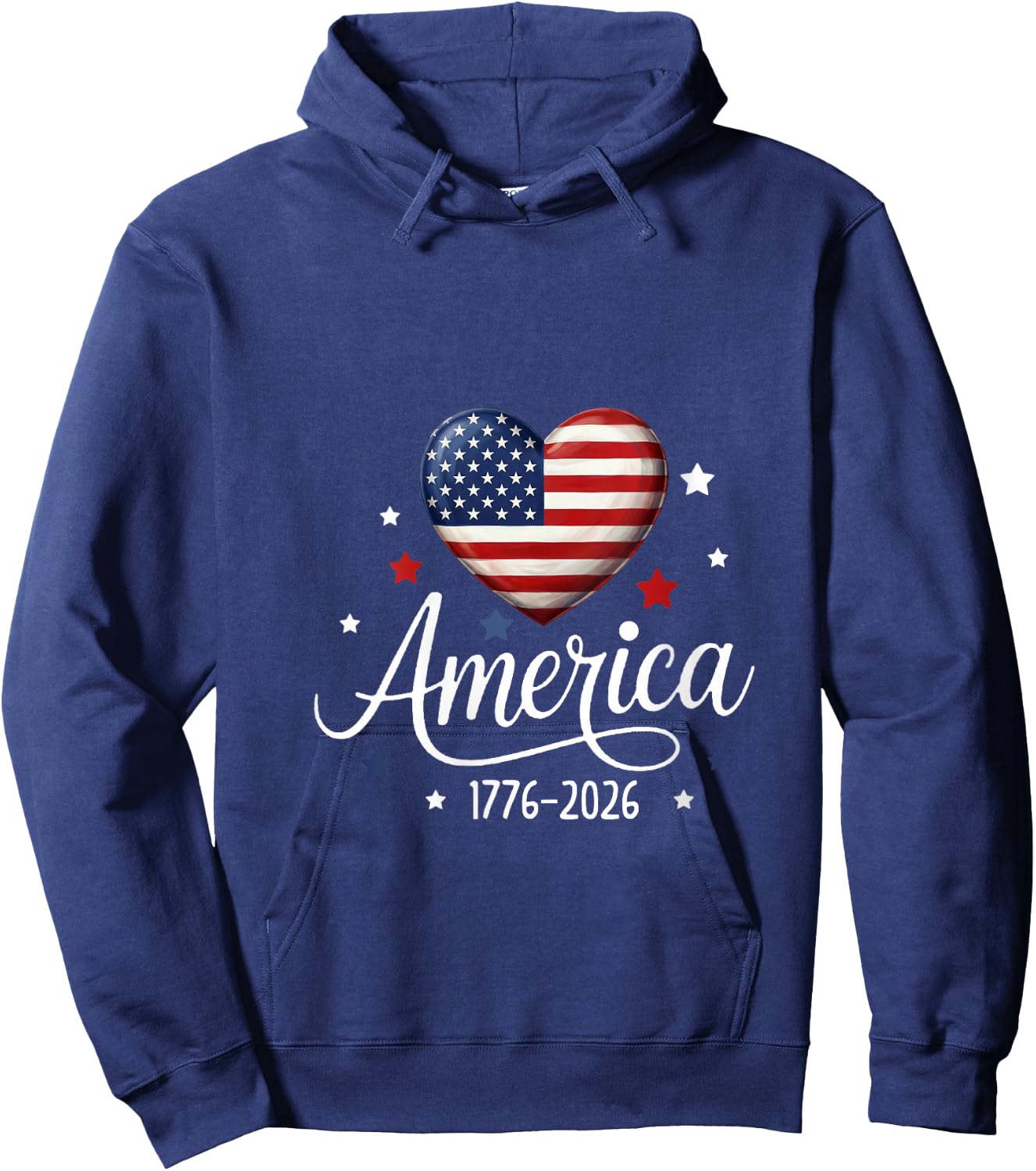 Women's 250 Years Birthday 4th of July America USA 250th Anniversary V-Neck Hoodie - Hoodie | Navy