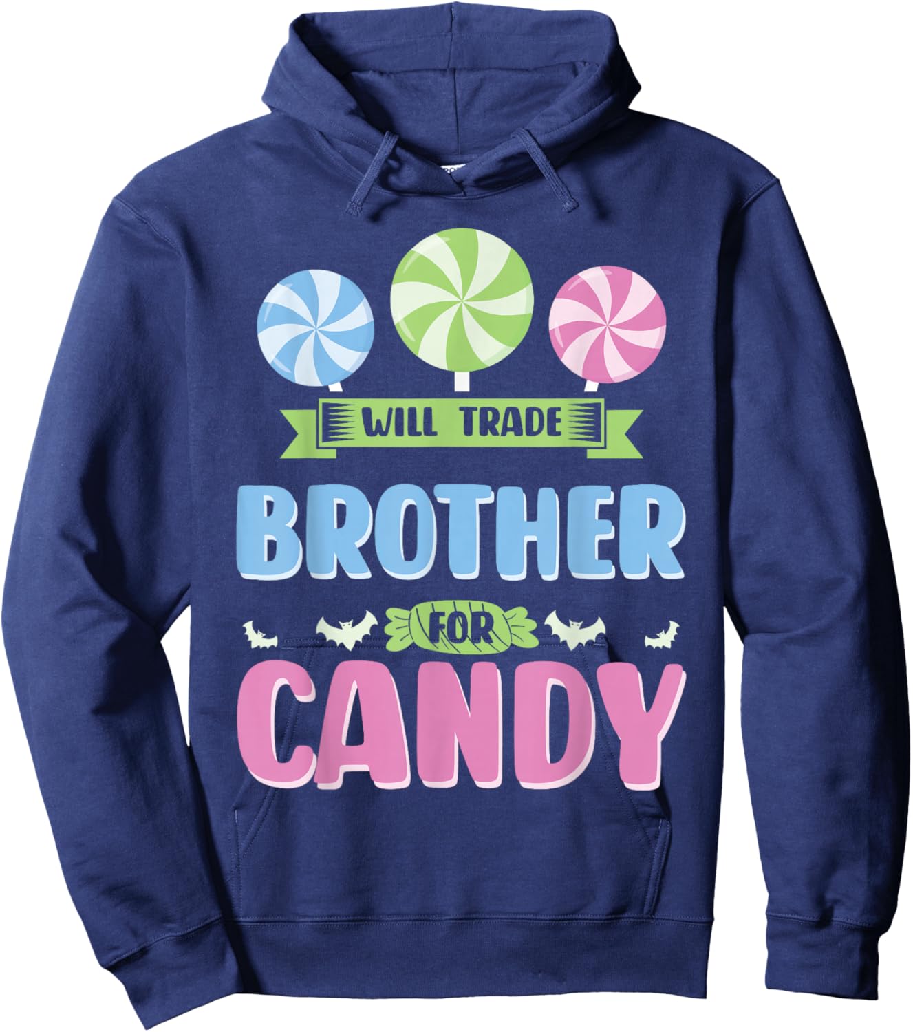 Will trade Brother for Candy - Halloween Brother Family Hoodie - Hoodie | Navy