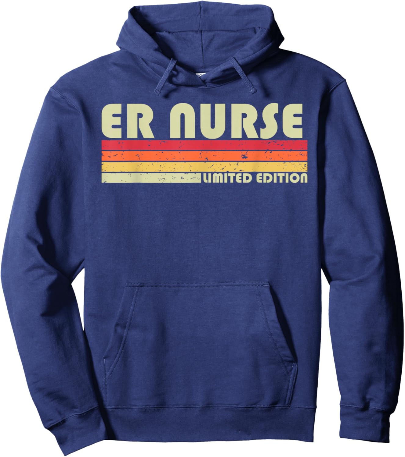 ER NURSE Funny Job Title Profession Birthday Worker Idea Hoodie - Hoodie | Navy
