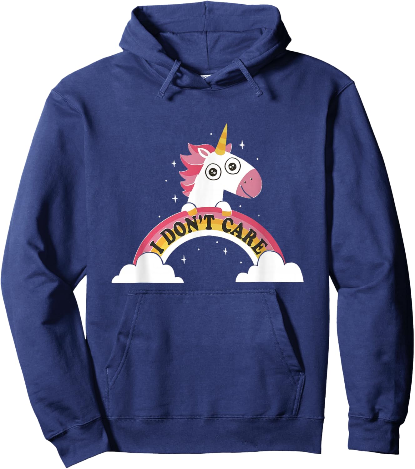 Unicorn I Don't Care Hoodie - Hoodie | Navy