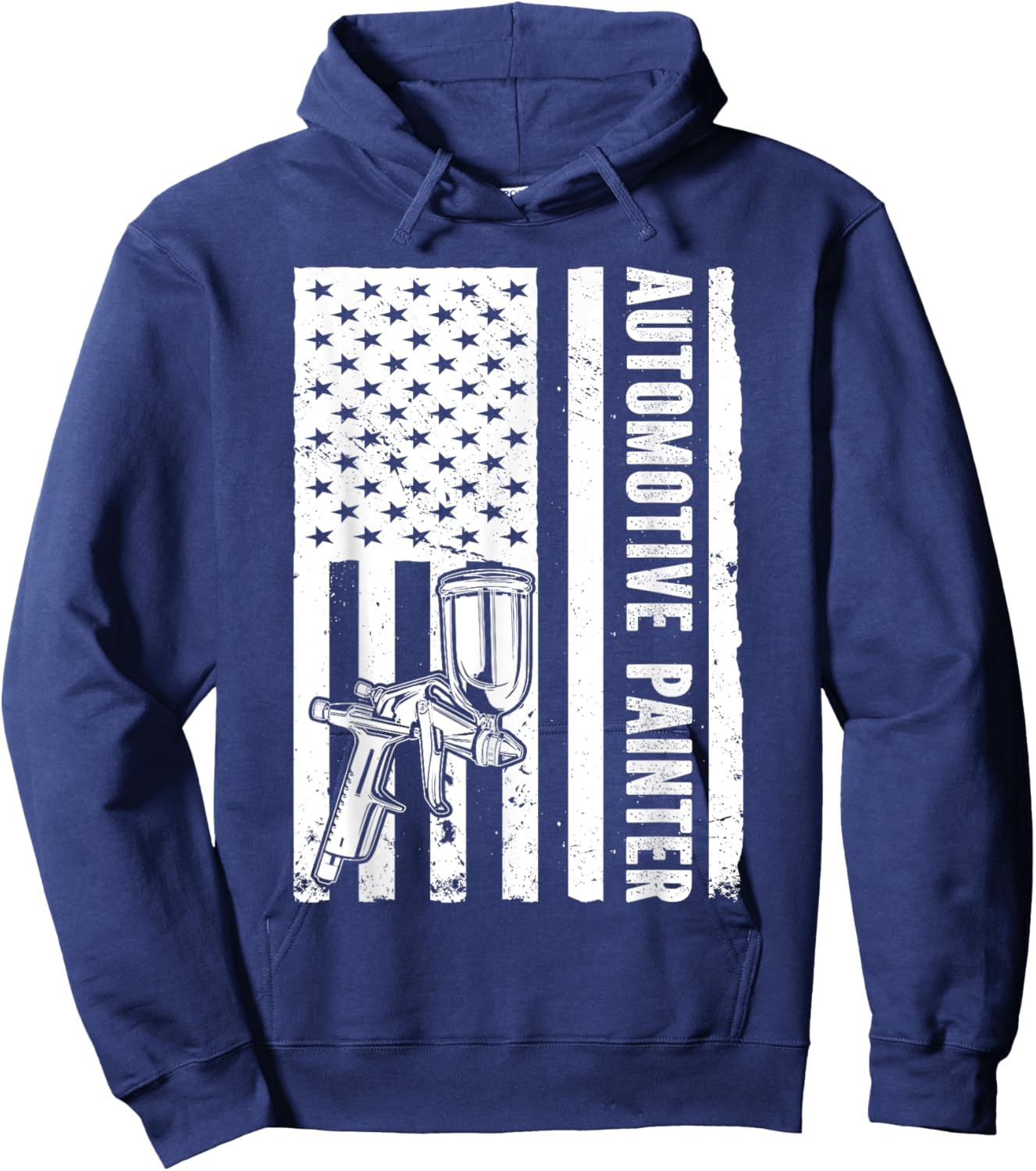 Auto Body Painter USA Flag Automotive Painter Hoodie - Hoodie | Navy