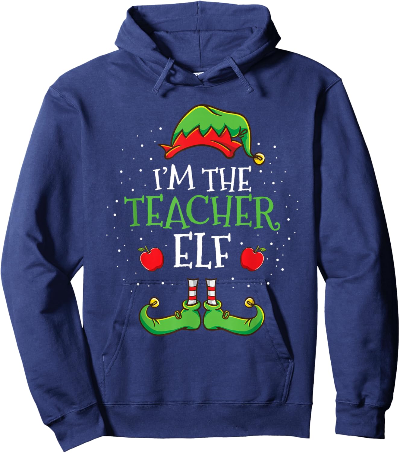 Im The Teacher Elf Christmas Hoodie - Hoodie | Navy