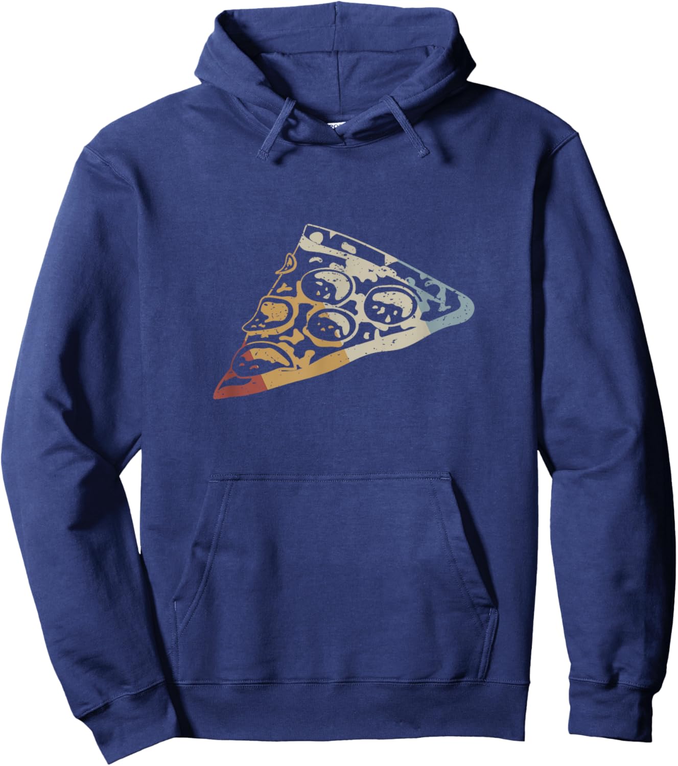 Pizza Slice Retro Style Vintage Hoodie - Hoodie | Navy