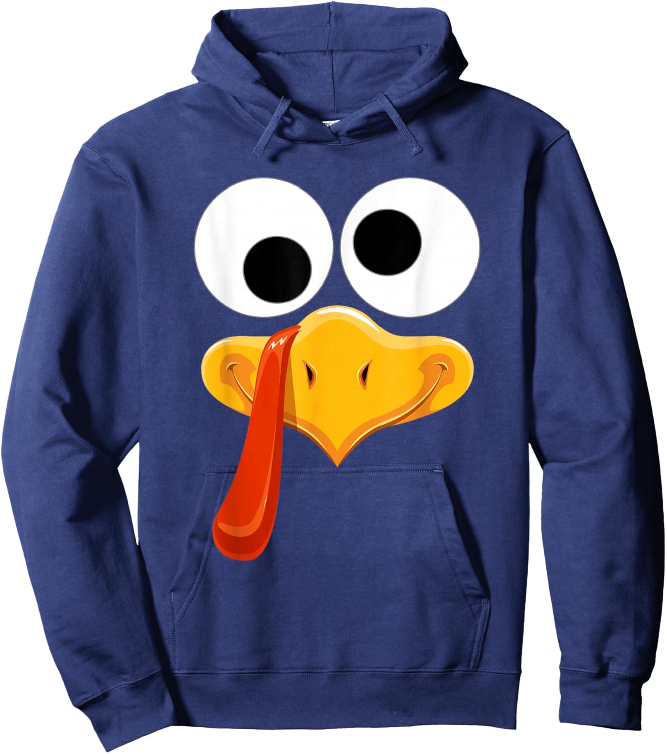 Turkey Face Thanksgiving Costume Family Outfits Matching Fun Hoodie - Hoodie | Navy