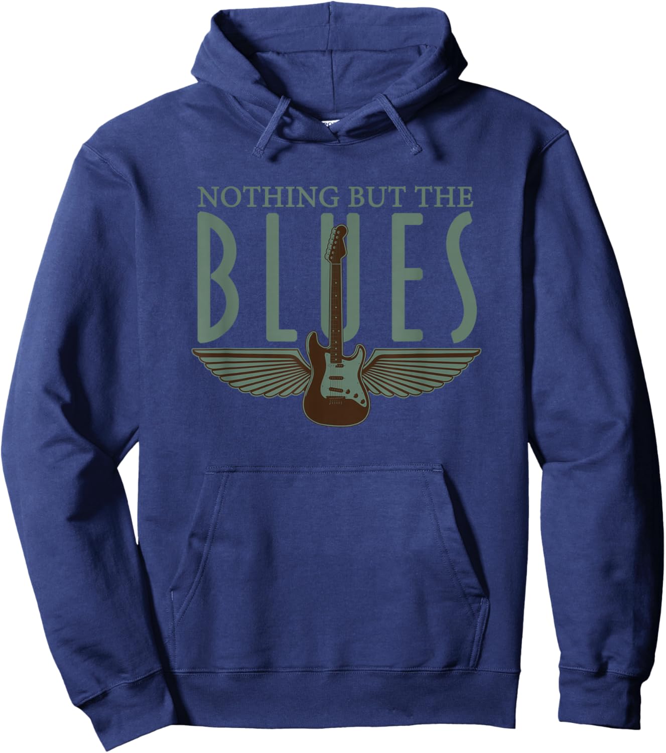 Guitarist Musician Blues Guitar Vintage Blues Music Lover Hoodie - Hoodie | Navy