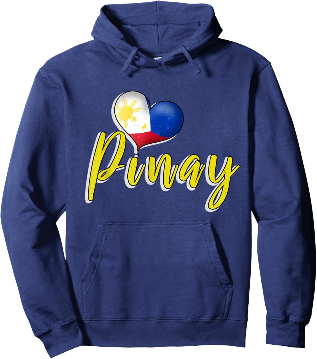 Philippines Pinay Filipina Heart Filipino Flag Woman Girl Hoodie - Hoodie | Navy