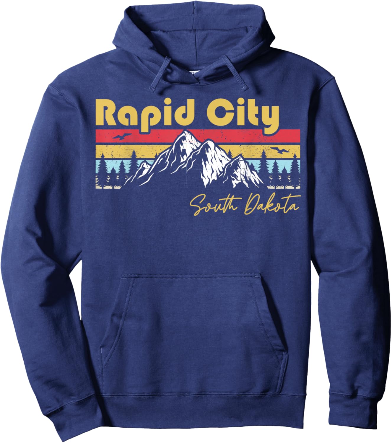 Rapid City South Dakota Roots Hometown Vintage Home State Hoodie - Hoodie | Navy
