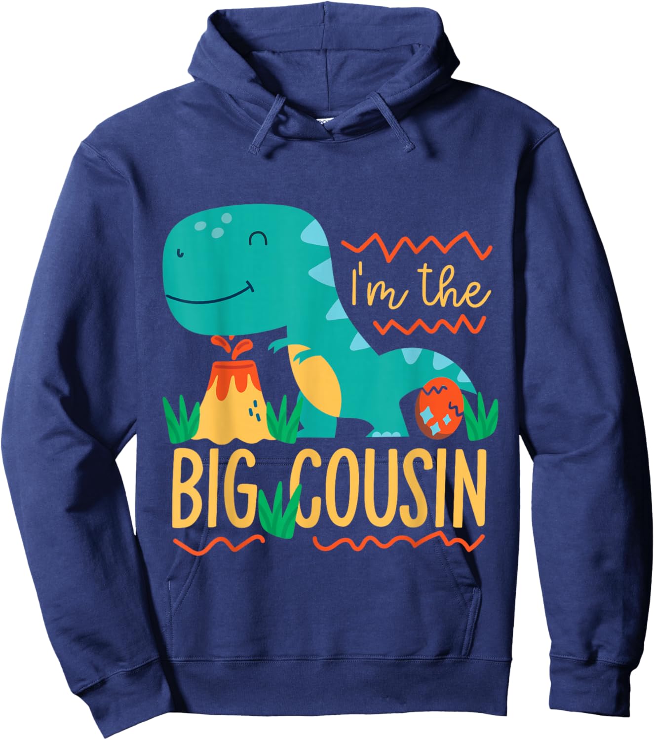 I am the Big Cousin Dinosaur for Children Hoodie - Hoodie | Navy