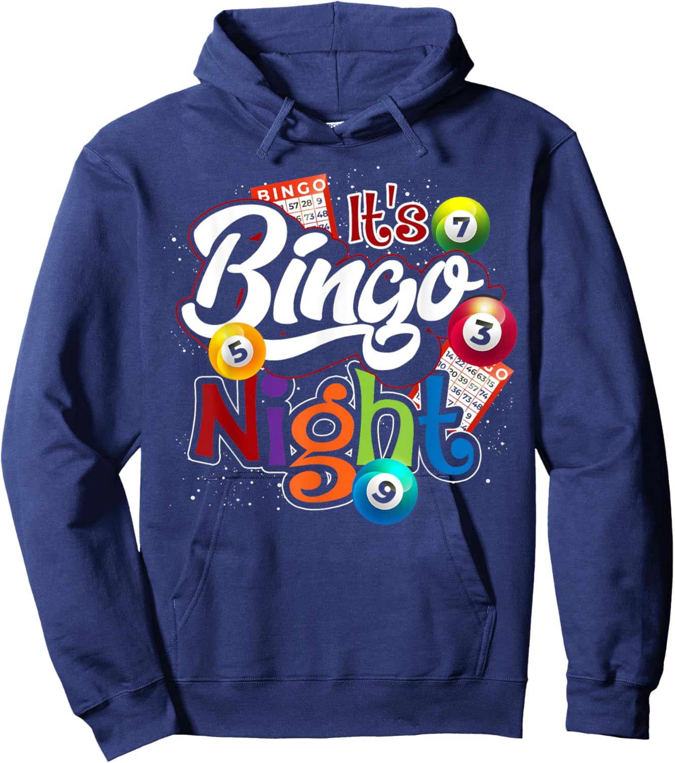 Bingo Night Gift Bingo Player Lottery Winner Gambling Bingo Small Hoodie - Hoodie | Navy