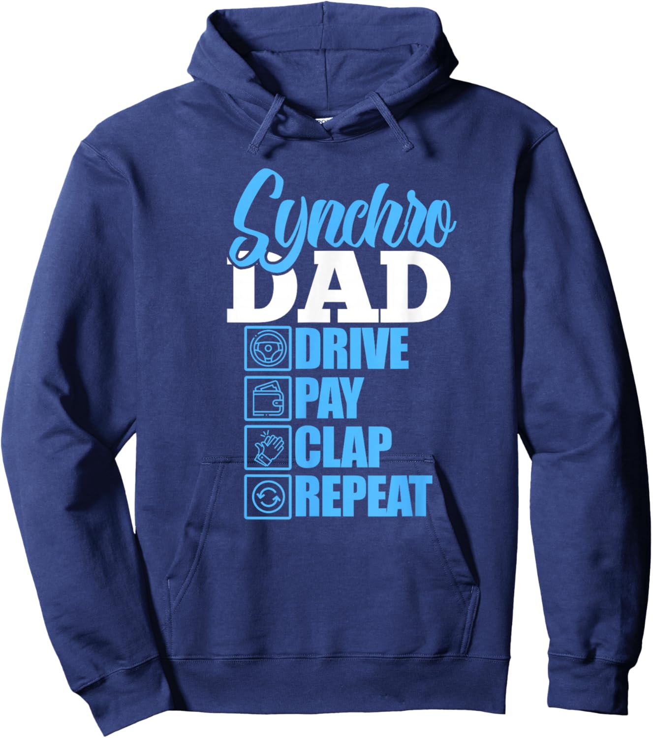 Synchro Dad Synchronized Swimming Father Father's Day Hoodie - Hoodie | Navy