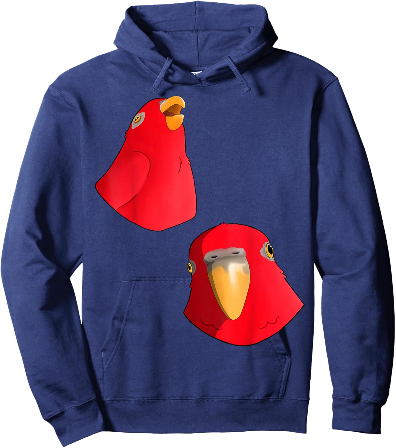 Red Birb - Bird Laughing Then Staring wuewuewue Hoodie - Hoodie | Navy