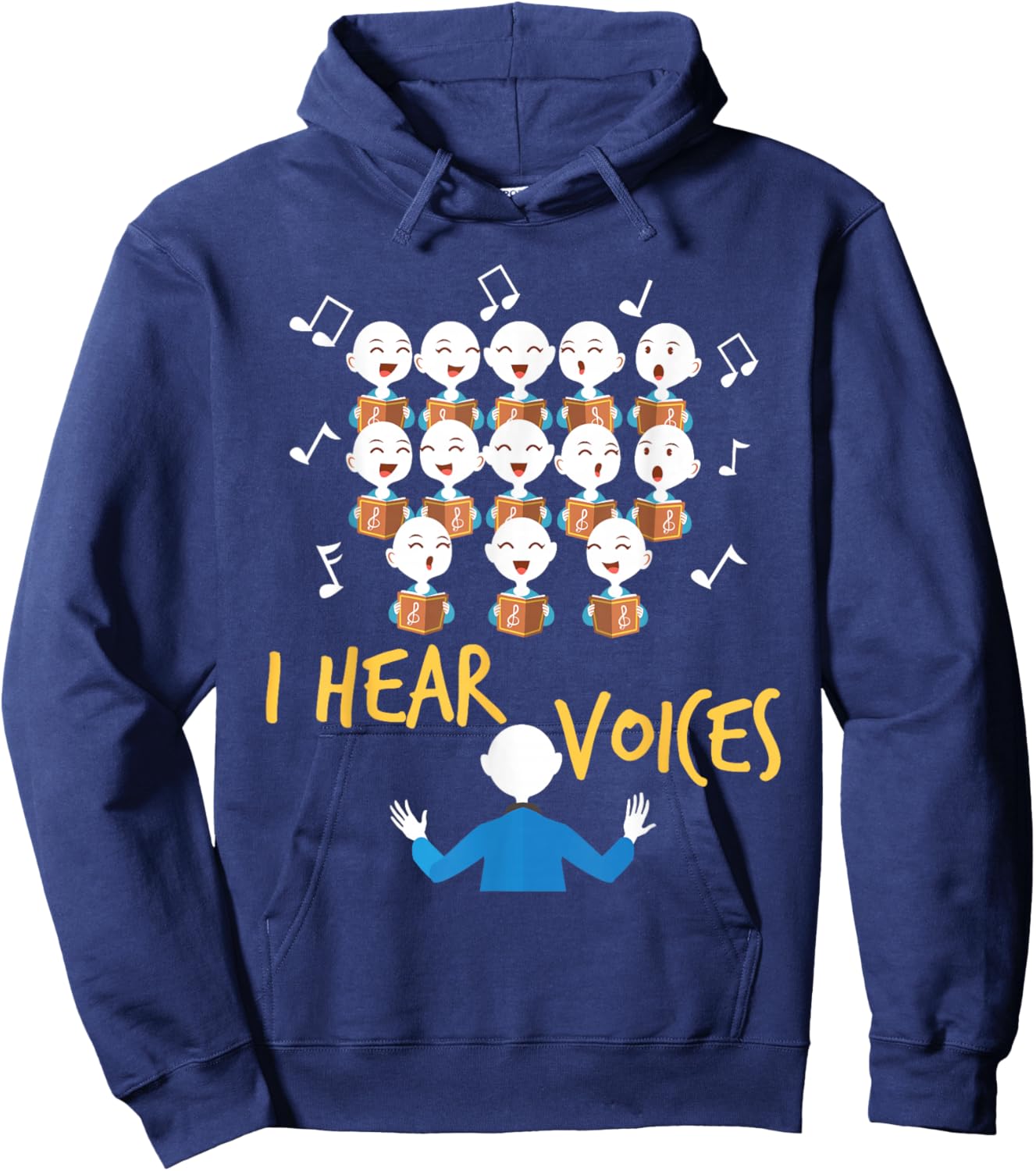I Hear Voices - Chorister Show Choir Singer Choir Director Hoodie - Hoodie | Navy
