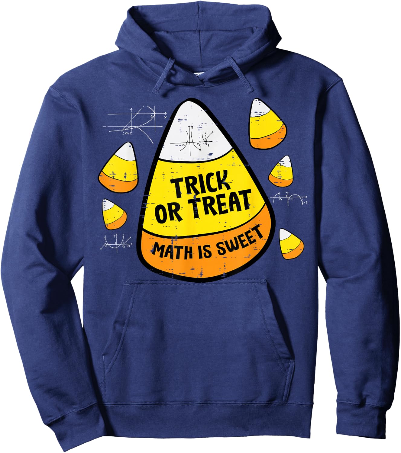 Halloween Candy Corn Math Sweet Trick Treat Men Women Kids Hoodie - Hoodie | Navy