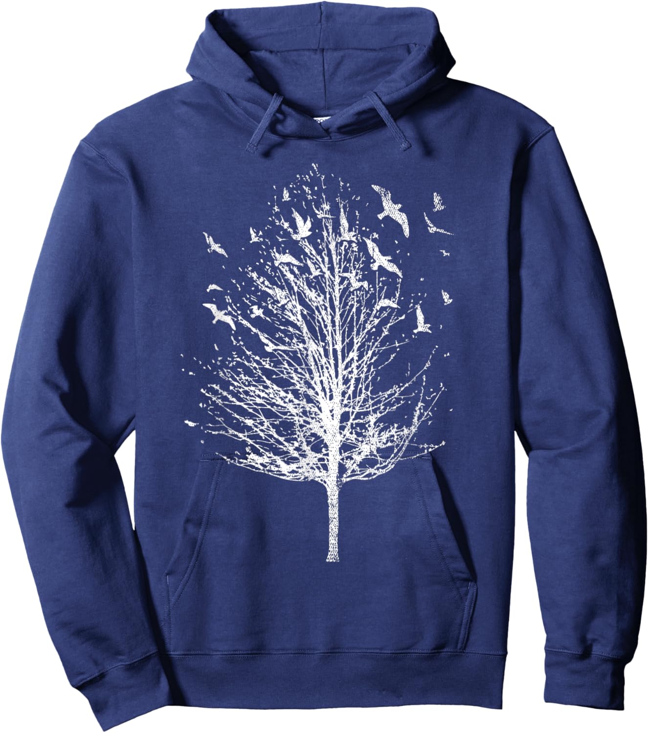 Forest Tree Flock Of Birds Outdoor Wildlife Nature Hoodie - Hoodie | Navy