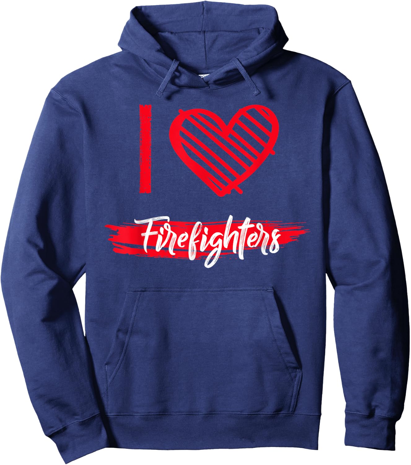 I Love FIREFIGHTERS I Heart FIREFIGHTERS Hoodie - Hoodie | Navy