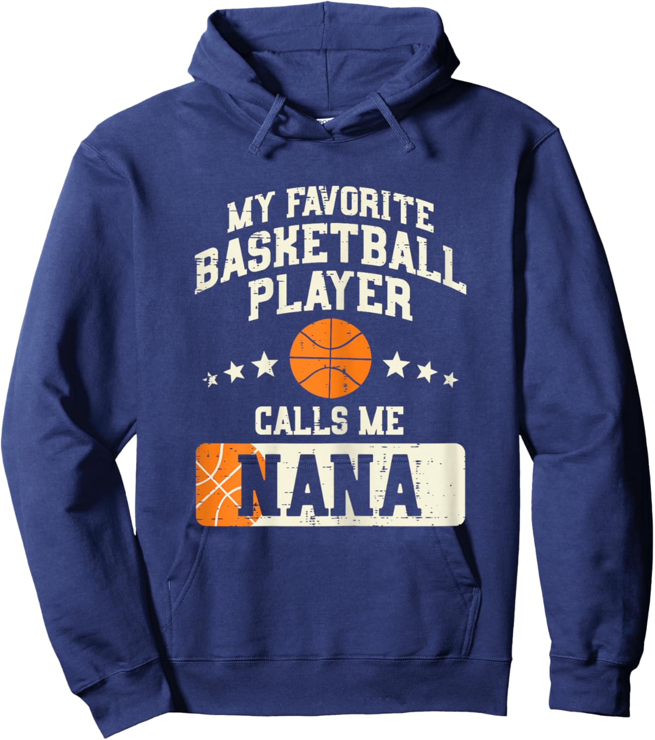 My Favorite Basketball Player Calls Me Nana Grandma Women Hoodie - Hoodie | Navy