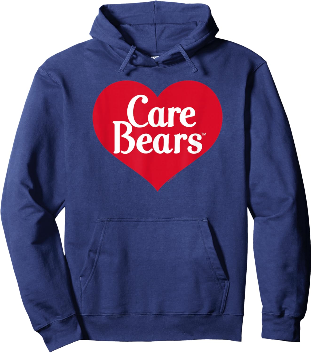 Care Bears Classic Vintage Red Heart Logo Hoodie - Hoodie | Navy