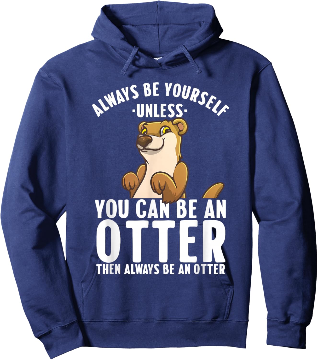 Cute Otter Design Women Sea River Otter Wild Animal Hoodie - Hoodie | Navy
