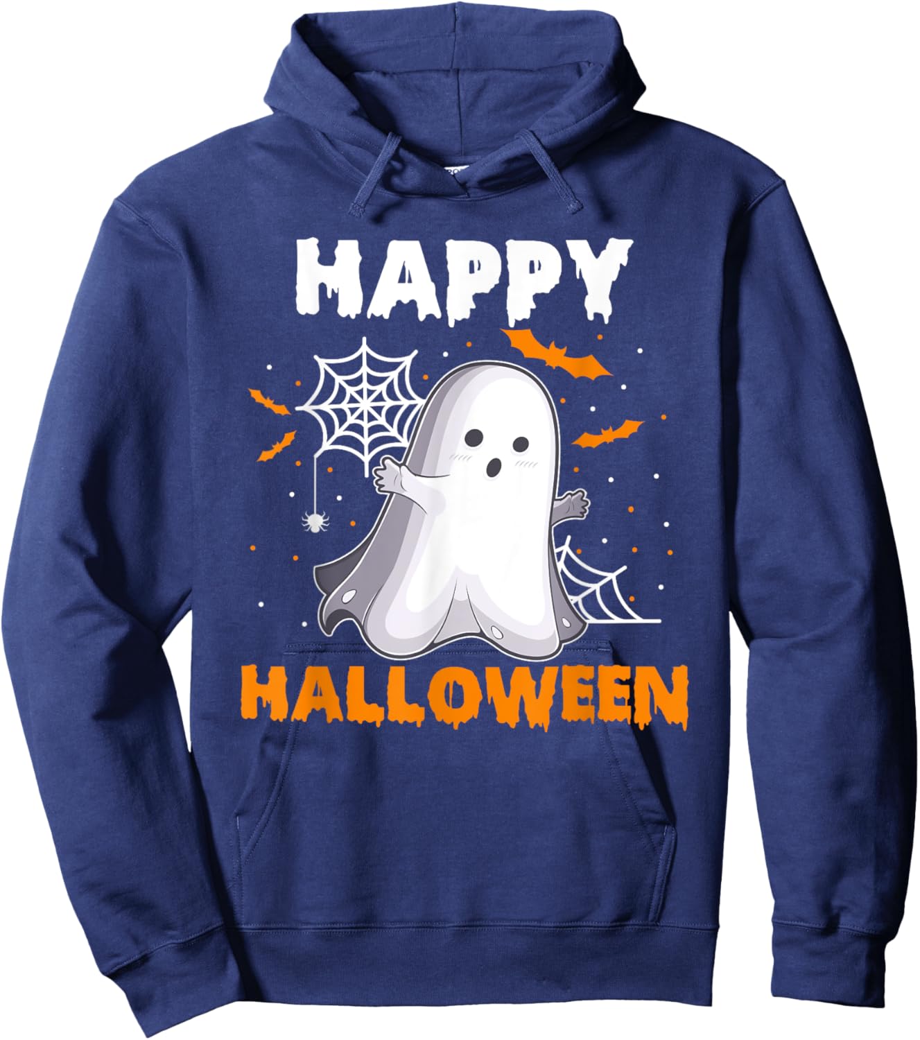 Trick Or Treat Halloween Ghost Rainbow Funny Hoodie - Hoodie | Navy