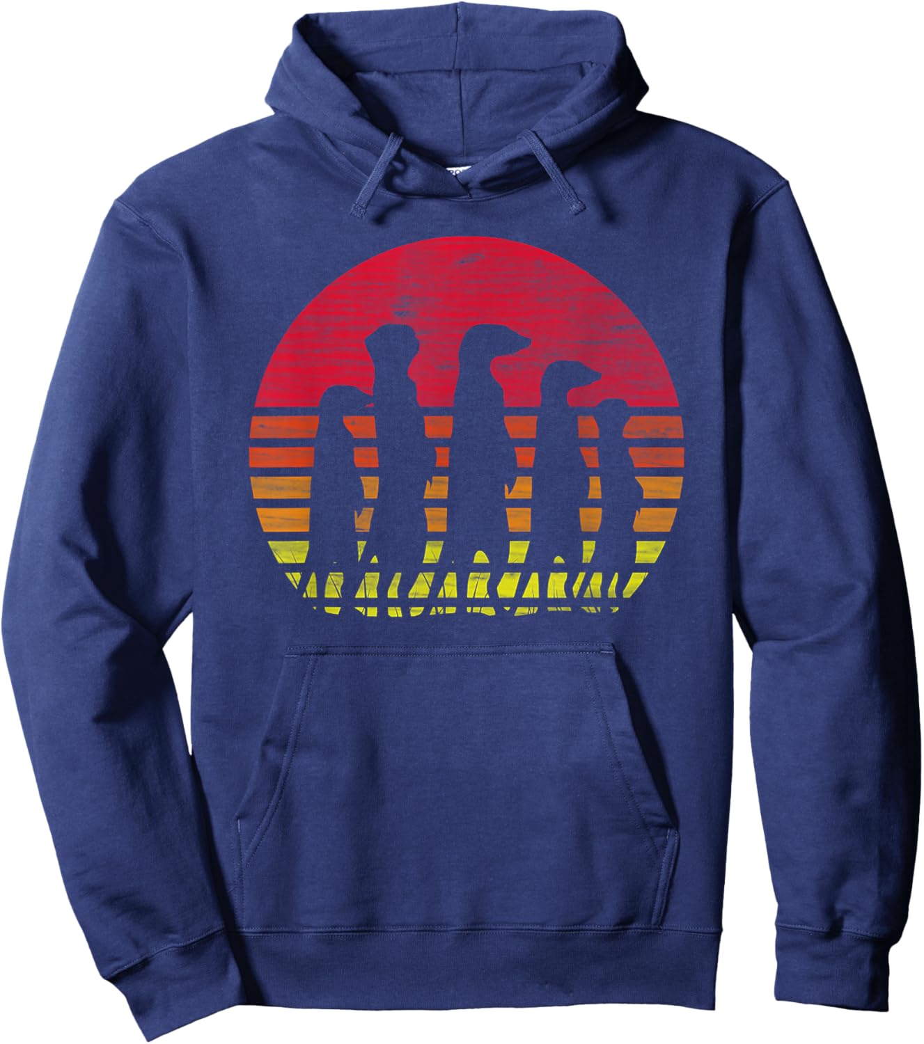 Retro meerkat silhouette Hoodie - Hoodie | Navy