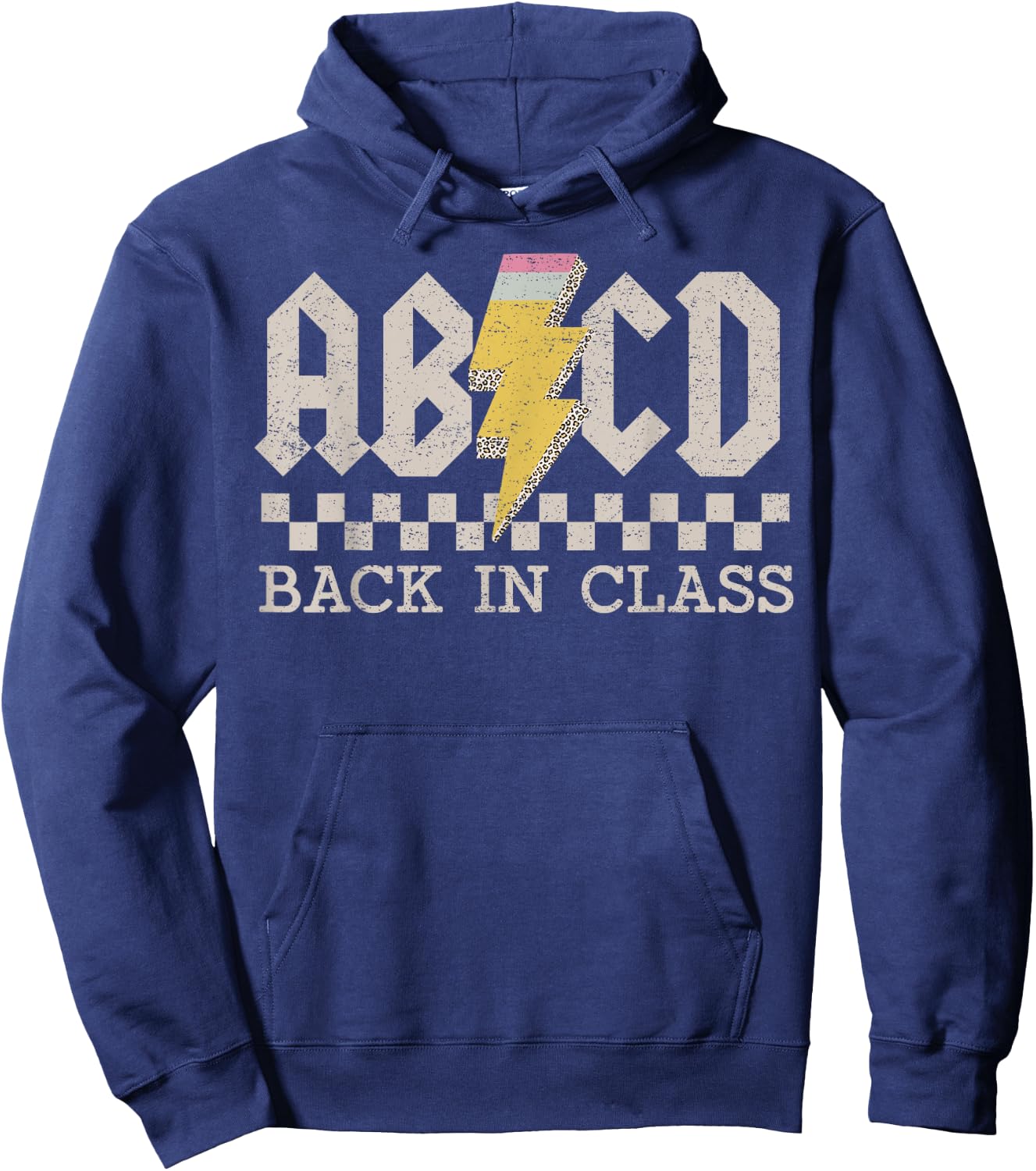 Retro Teacher Tour ABCD Back to School Back in Class Rock Men Women Girls Kids Hoodie - Hoodie | Navy
