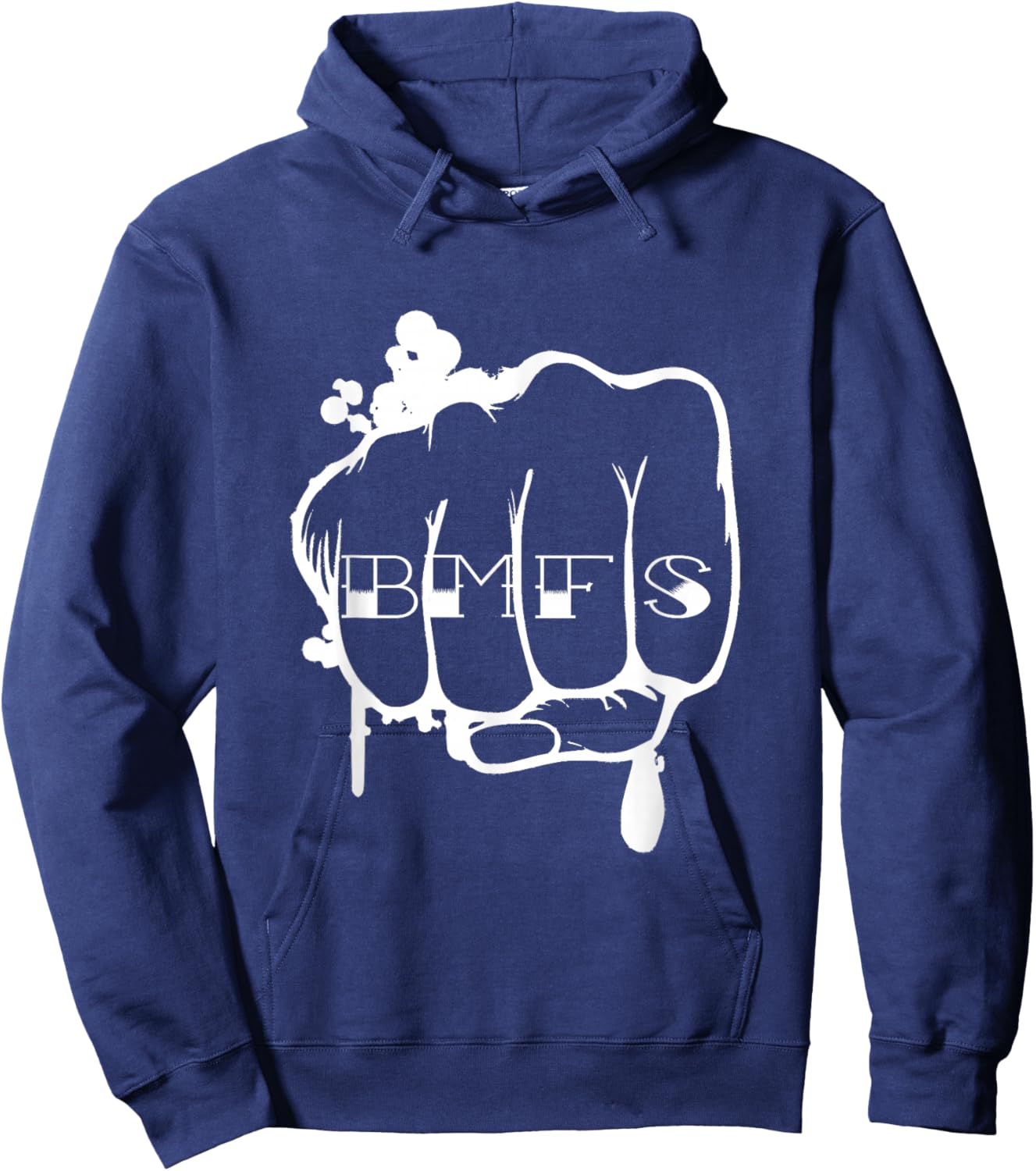 BMFS Tattoo Knuckle Ring Hoodie - Hoodie | Navy
