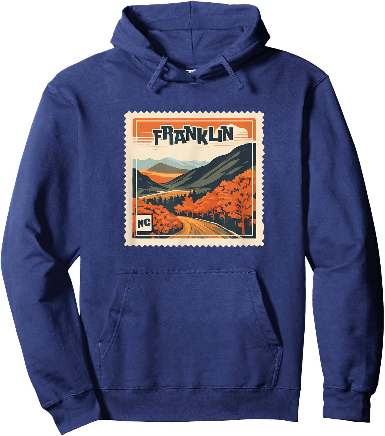 Franklin NC Mountain Franklin NC Travel Hiking Vacation Hoodie - Hoodie | Navy