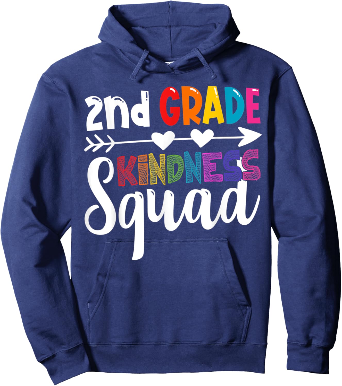 2nd Grade Kindness Squad Second Grade Teacher Anti-Bullying Hoodie - Hoodie | Navy