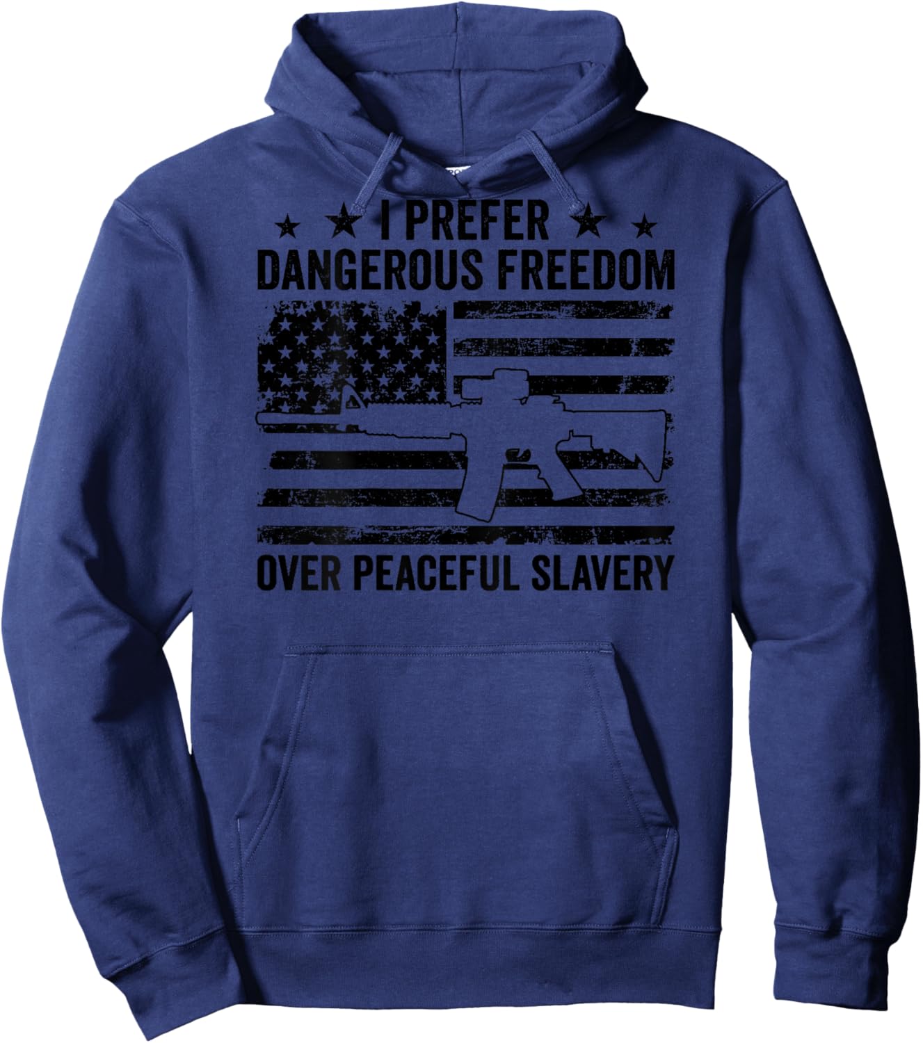 Dangerous Freedom Over Peaceful Slavery - Camo (ON BACK) Hoodie - Hoodie | Navy