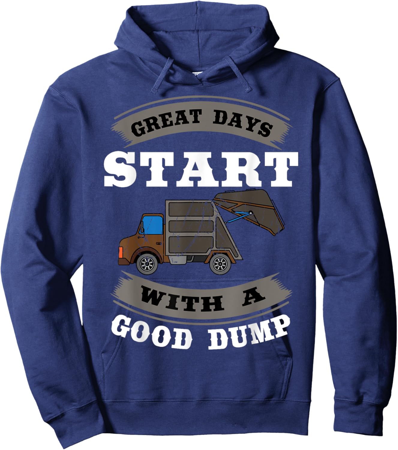 Recycling Trash Truck Environmentalist Good Dump Recyclist Hoodie - Hoodie | Navy
