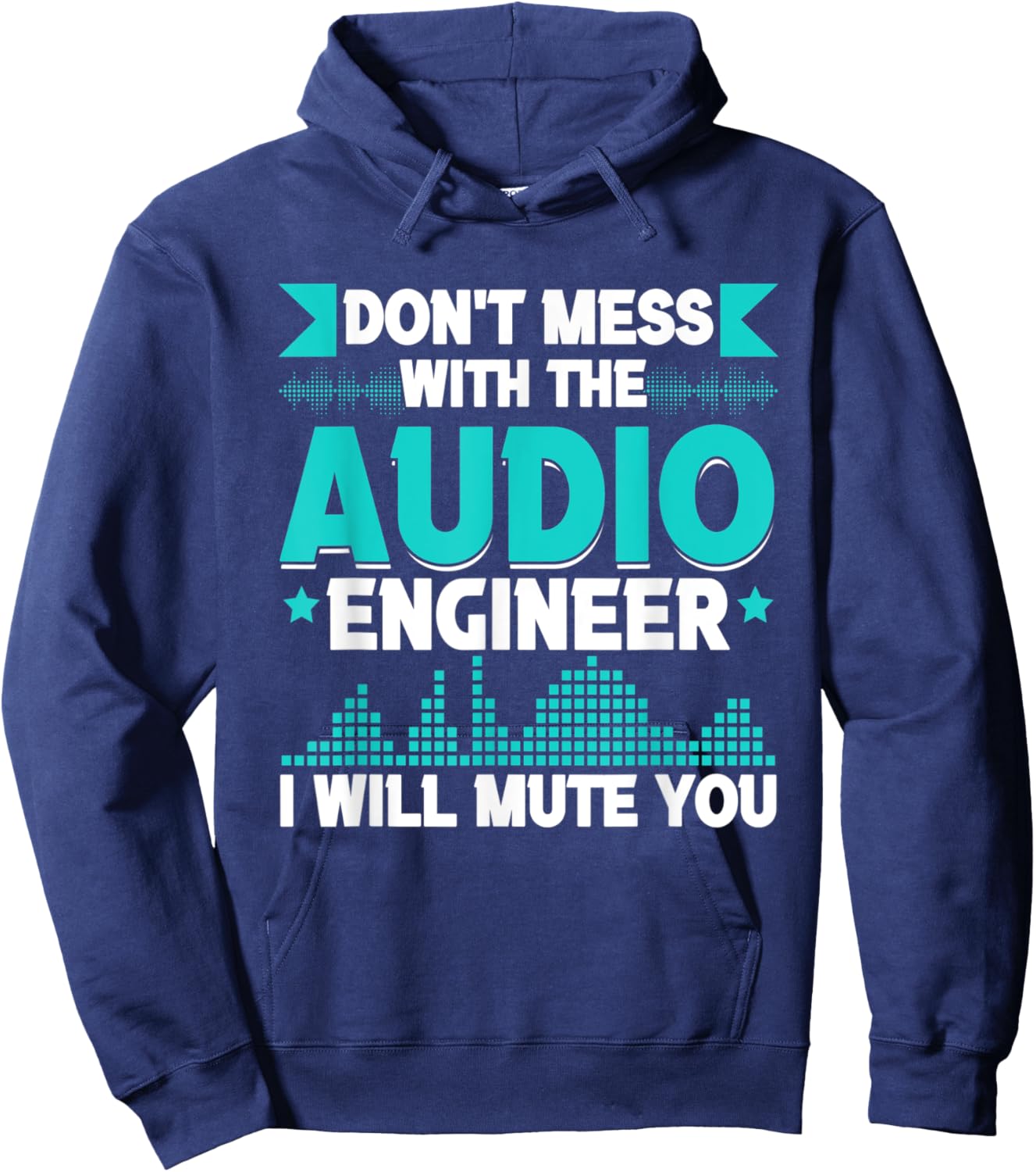 Audio Engineer Sound Engineer Audio Wave Hoodie - Hoodie | Navy