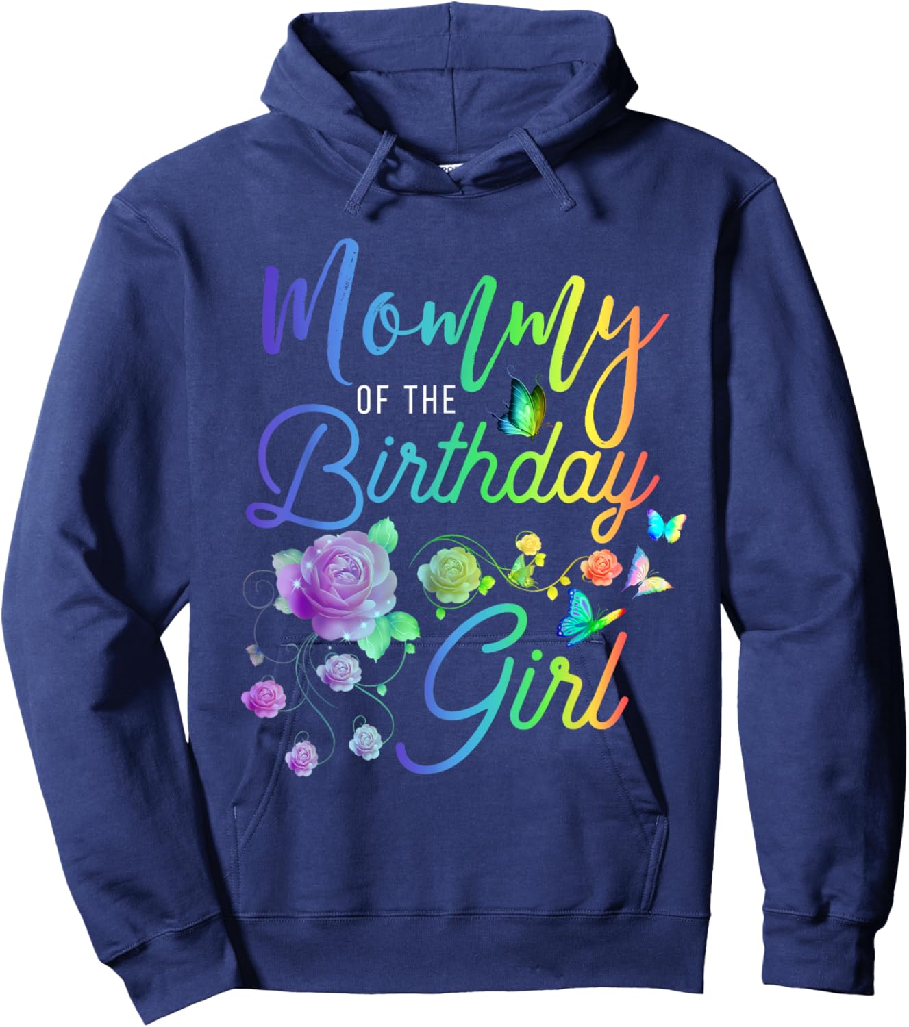 Fun Mommy of The Birthday Girl Mothers Moms Women Party Day Hoodie - Hoodie | Navy