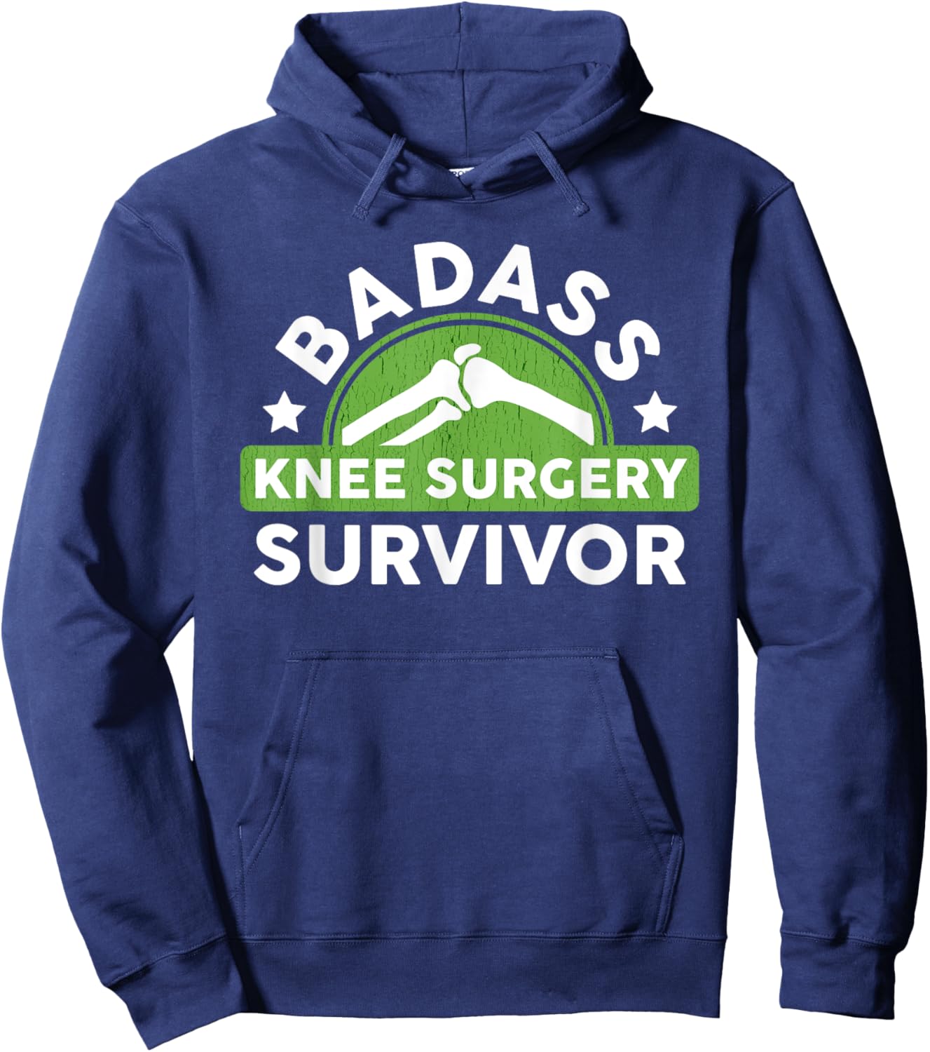 Funny Knee Replacement Titanium Bionic Surgery Get Well Gift Hoodie - Hoodie | Navy