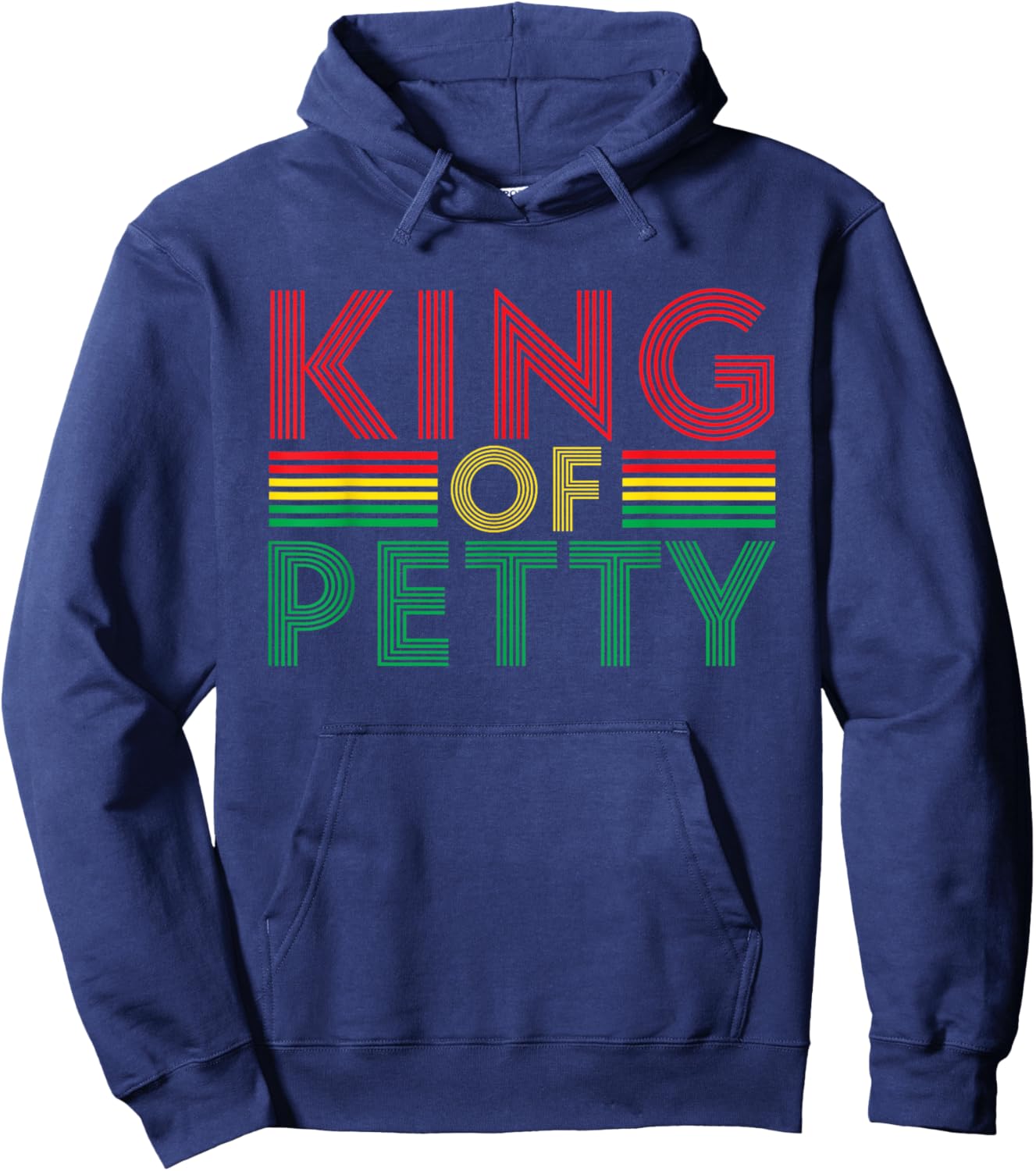 King of Petty Afrocentric African American Juneteenth Hoodie - Hoodie | Navy