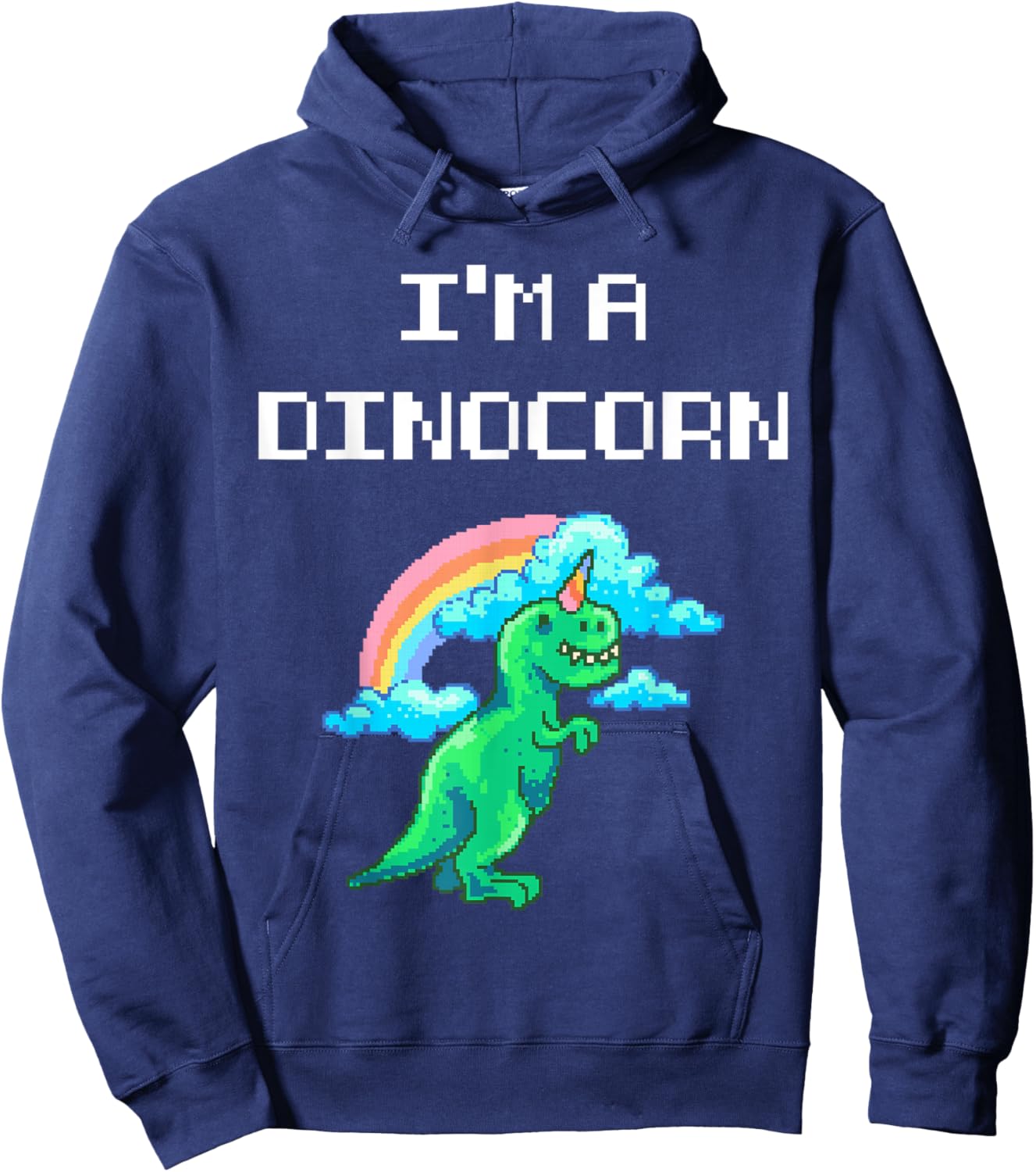 I am a dinocorn funny dinosaurs unicorn fantasy animal lover Hoodie - Hoodie | Navy