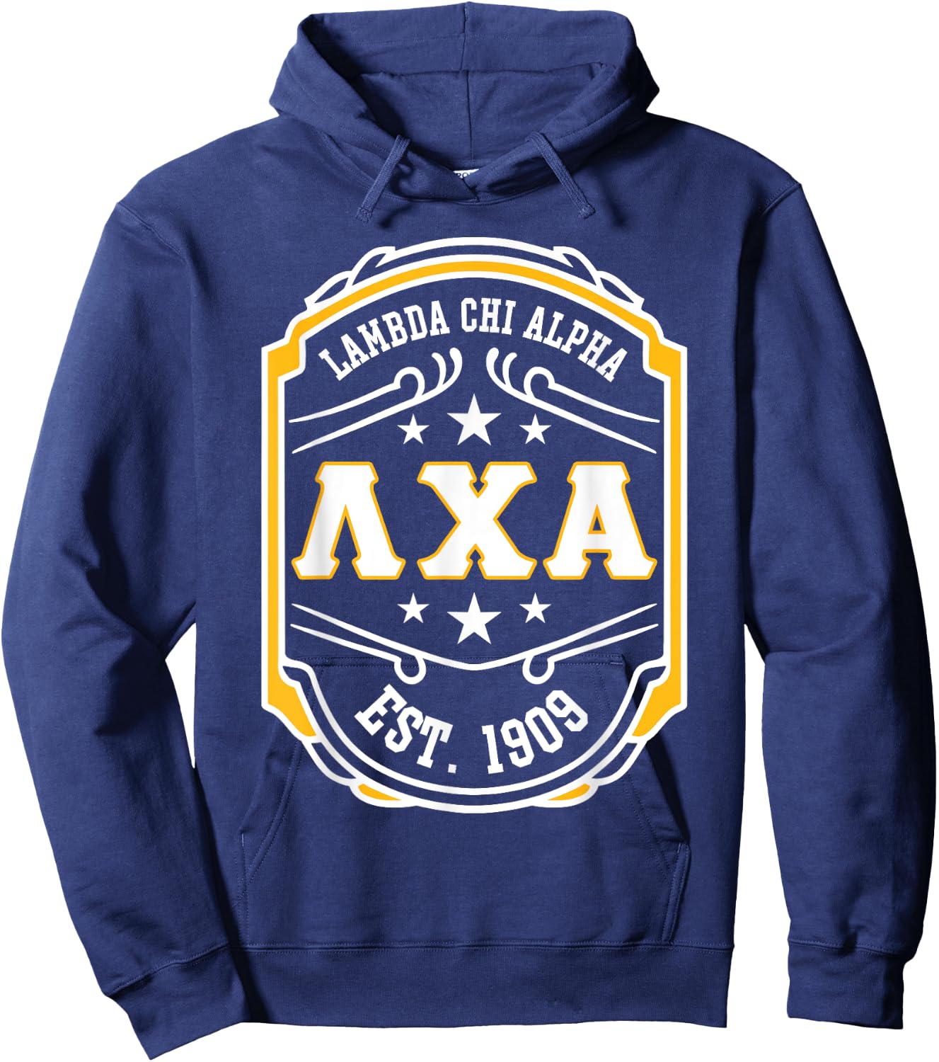 Lambda Chi Alpha Fraternity Lambda Est 1909 Hoodie - Hoodie | Navy