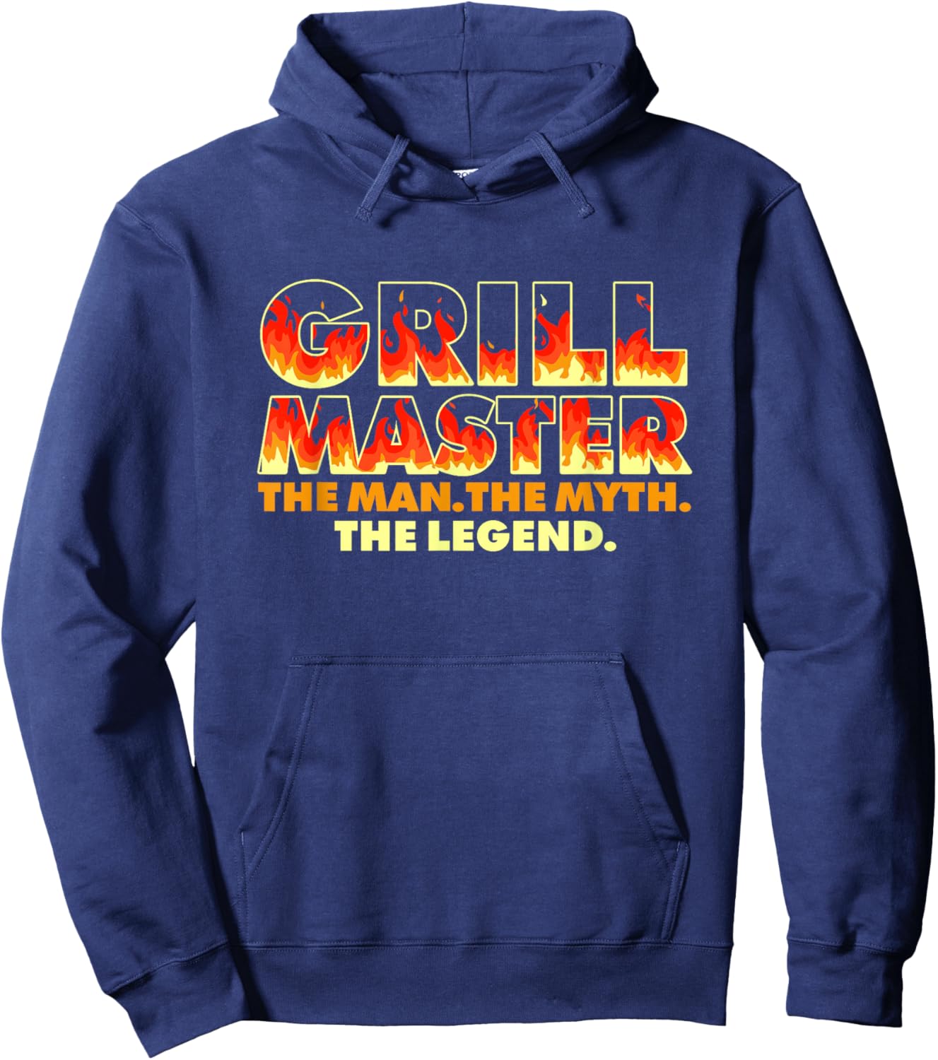 Grill Master the man the myth the legend grilling BBQ Hoodie - Hoodie | Navy